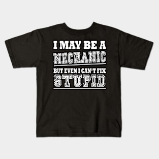 I Might Be A Mechanic But I Can't Fix Stupid Kids T-Shirt